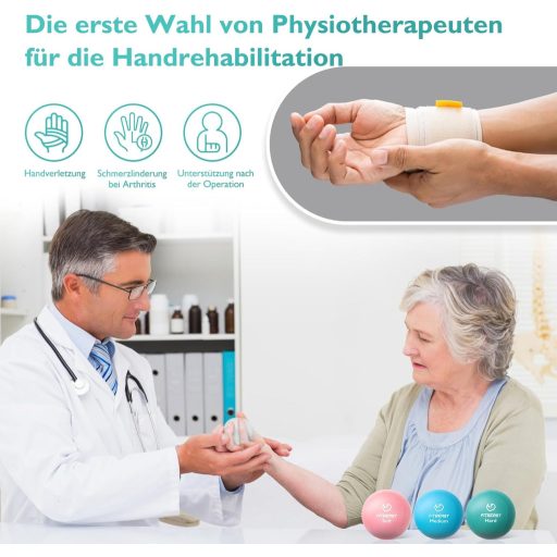 FitBeast 6 darabos stresszlabda szett, tojás és gömb alakú, erősítő és fogásgyakorlat labdák