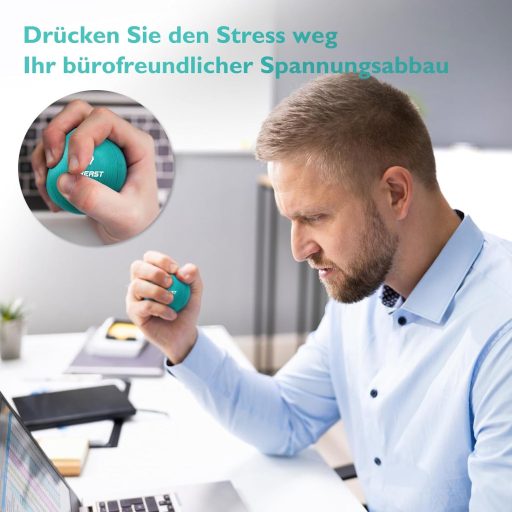 FitBeast 6 darabos stresszlabda szett, tojás és gömb alakú, erősítő és fogásgyakorlat labdák