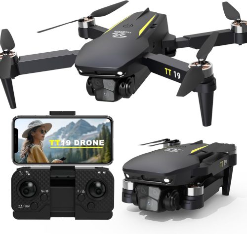 TTROARDS TT19 Dron s 1080p kamerou - 40 km/h rýchlosť, vzlet/pristátie jedným dotykom, 19 bezkefových motorov, 5G WiFi, pre začiatočníkov a dospelých