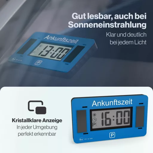 Parkwächter V2 Elektronikus Parkolótárcsa Német Szabványú Jóváhagyással - Automatikus Digitális Parkolóóra Autóba, Adatvédelemmel, Országspe