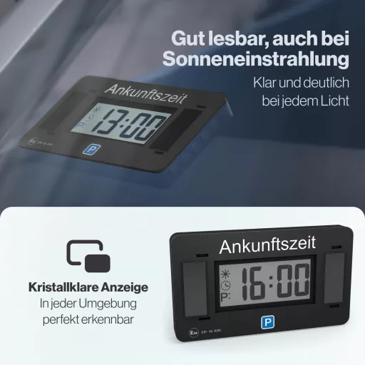 Parkovací asistent V2 Elektronický parkovací kotúč do auta - Automatické digitálne parkovacie hodiny s povolením - Batériový čierny parkovací asistent