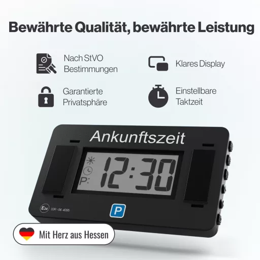 Parkovací asistent V2 Elektronický parkovací kotúč do auta - Automatické digitálne parkovacie hodiny s povolením - Batériový čierny parkovací asistent