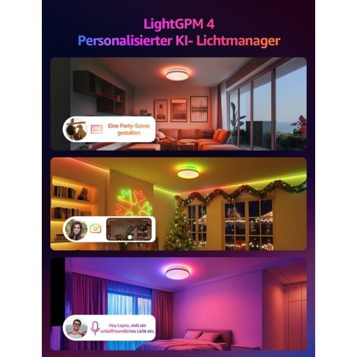 Lepro T1 Plafoniera Inteligentă RGBCCT Dimmabilă WiFi Bluetooth Alexa Google