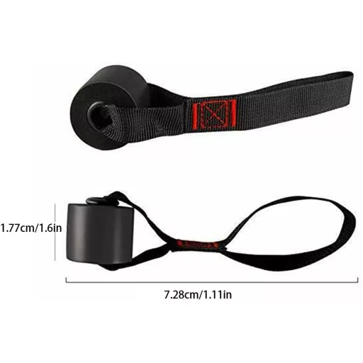 Tongdejing 2x dverová kotva pre fitness gumy, odporové pásy a terapeutické pásy červená
