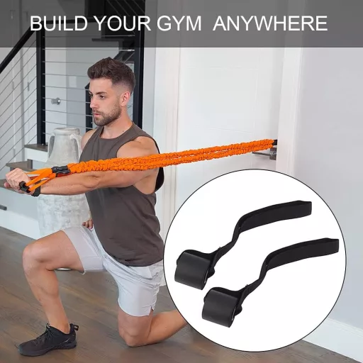 Tongdejing 2x Ajtóhorgony Fitness Sávokhoz, Ellenállásos Sávok és Terápiasávok Piros