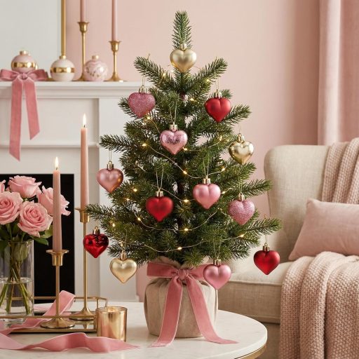 Valery Madelyn 16 ks vianočných gúľ 4 cm červeno-ružovo-zlatá plastová dekorácia