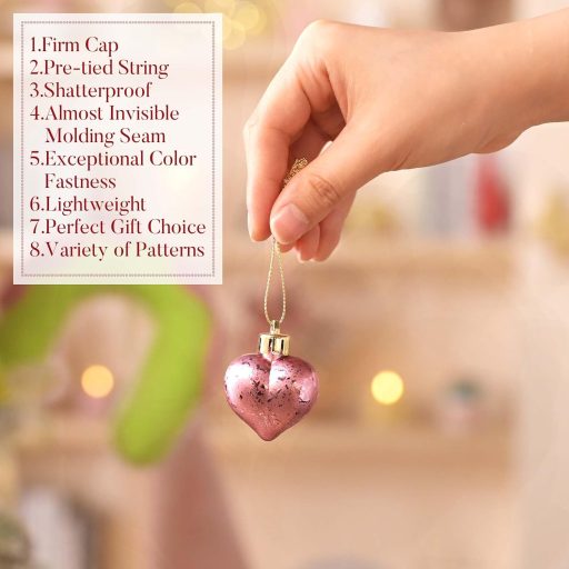 Valery Madelyn 16 ks vianočných gúľ 4 cm červeno-ružovo-zlatá plastová dekorácia