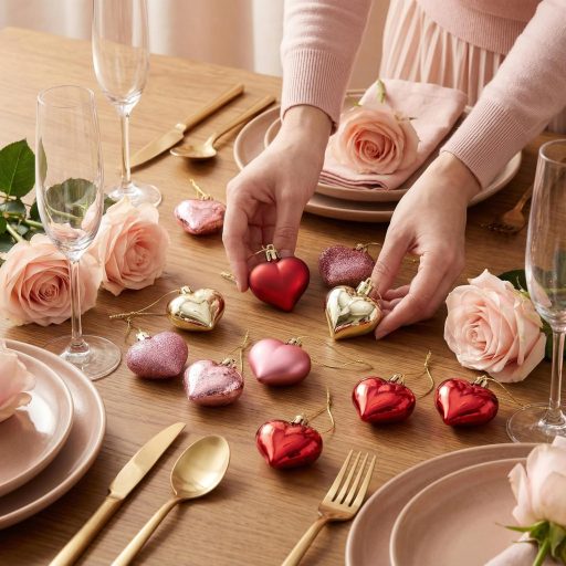 Valery Madelyn 16 ks vianočných gúľ 4 cm červeno-ružovo-zlatá plastová dekorácia