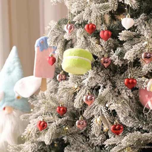 Valery Madelyn 16 darabos szív medál szett 4cm piros rózsaszín fehér Valentin nap esküvő