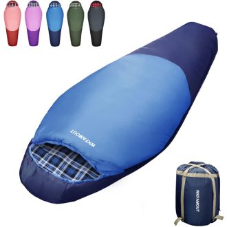   WKFAMOUT Mumia Hálózsák -12°C-ig 3-4 Évszakos Kempingezéshez Gépben Mosható