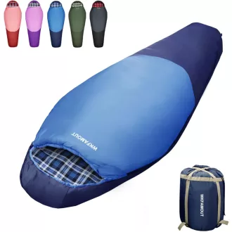   Sac de dormit tip mumie WKFAMOUT până la -12°C pentru camping în 3-4 sezoane, lavabil la mașină