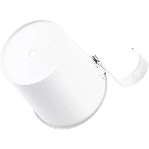 Set HEIYUET de 6 suporturi suspendate pentru flori, din metal alb, cu cârlig, ghivece de 10 cm, pentru decor interior și exterior, grădină, gard