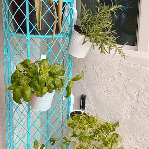 Set HEIYUET de 6 suporturi suspendate pentru flori, din metal alb, cu cârlig, ghivece de 10 cm, pentru decor interior și exterior, grădină, gard