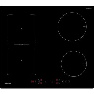   Gudsunal Indukciós Főzőlap Flex Zónákkal, 60 cm, 7200W, Fokozatmentes Alacsony Hőfokú Melegítés, Gyorsfőző Funkcióval, 9 Hőfokozat, Időzítő