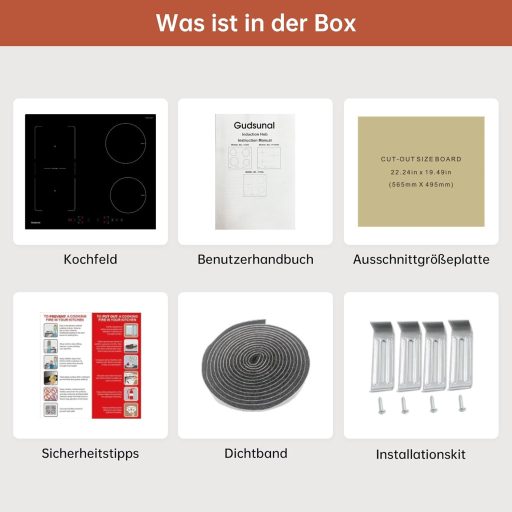 Gudsunal Indukciós Főzőlap Flex Zónákkal, 60 cm, 7200W, Fokozatmentes Alacsony Hőfokú Melegítés, Gyorsfőző Funkcióval, 9 Hőfokozat, Időzítő