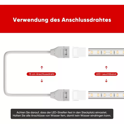 Shine Decor 5 db LED fénykábel csomag 220V 230V rugalmas 10x4,5mm