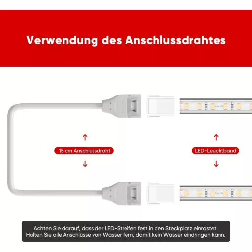 Shine Decor 5 db LED fénykábel csomag 220V 230V rugalmas 10x4,5mm