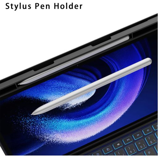 Husă cu tastatură ROOFEI Xiaomi Pad 6/6 Pro 11", QWERTZ, iluminare RGB, touchpad, suport pentru stylus, negru