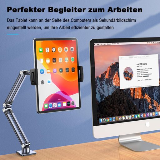 Suport universal pentru tabletă nediea, pentru pat și birou - Rotire 360°, suport pliabil pentru iPad/Kindle/Switch, dimensiuni 4-12,9"