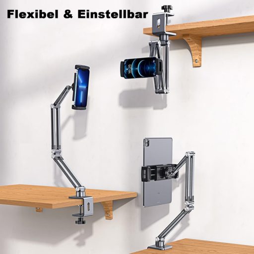 Suport universal pentru tabletă nediea, pentru pat și birou - Rotire 360°, suport pliabil pentru iPad/Kindle/Switch, dimensiuni 4-12,9"