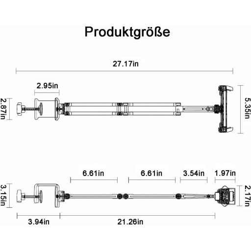 nediea Univerzális Tablet Tartó Ágyhoz és Asztalhoz - 360° Forgatható, Összecsukható Állvány iPad/Kindle/Switch Készülékekhez, 4-12,9" Méret