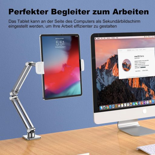 Suport universal pentru tabletă nediea, pentru pat și birou - Rotire 360°, suport pliabil pentru iPad/Kindle/Switch, dimensiuni 4-12,9"