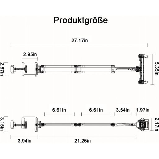 Suport universal pentru tabletă nediea, pentru pat și birou - Rotire 360°, suport pliabil pentru iPad/Kindle/Switch, dimensiuni 4-12,9"