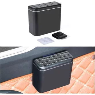   Adunsiaoto ezüst autós szemetesdoboz tárolóval és fedéllel