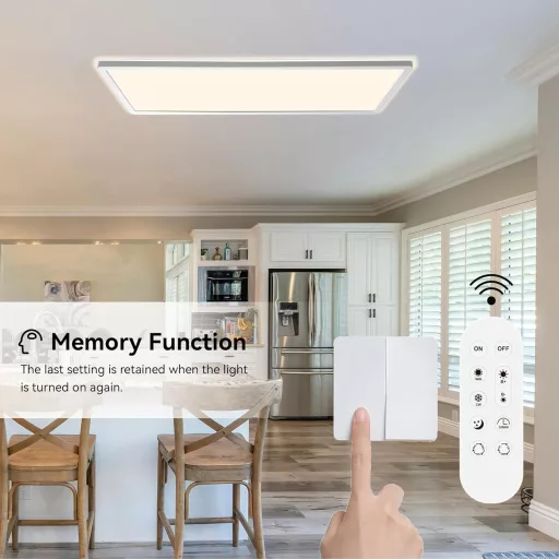 Plafonieră LED ONDTA Dimbilă 22W 58x20cm 2700K-6500K cu Telecomandă