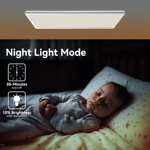 Plafonieră LED ONDTA Dimbilă 22W 58x20cm 2700K-6500K cu Telecomandă
