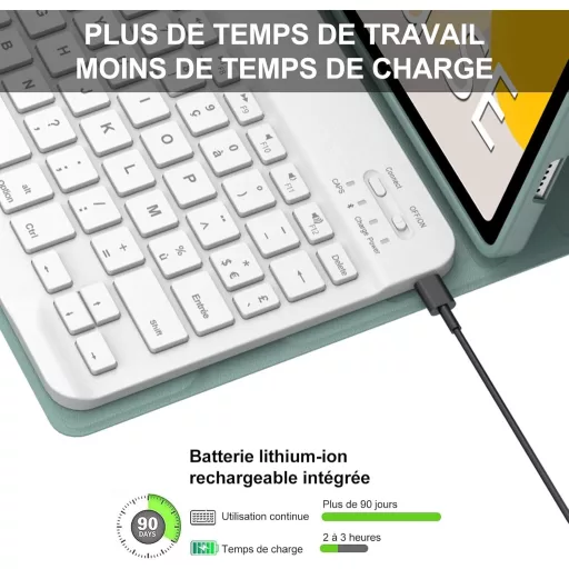 IVEOPPE Redmi Pad SE 11" Billentyűzetes Tok, Mágneses Bluetooth Billentyűzet, Sötétzöld