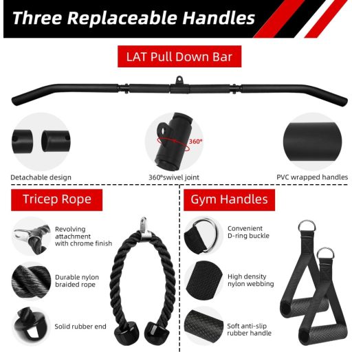 LFJ Fitness Lat Pull Torony Kábel Húzógép Tricepsz Edzés Otthoni Erőedzés Berendezés