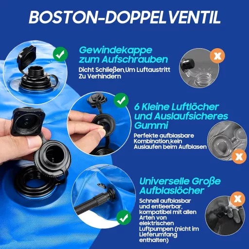 PPXIA Téli Medence Párna 2.5m Kerek XXL Légpárna Dupla Szelep -25°C