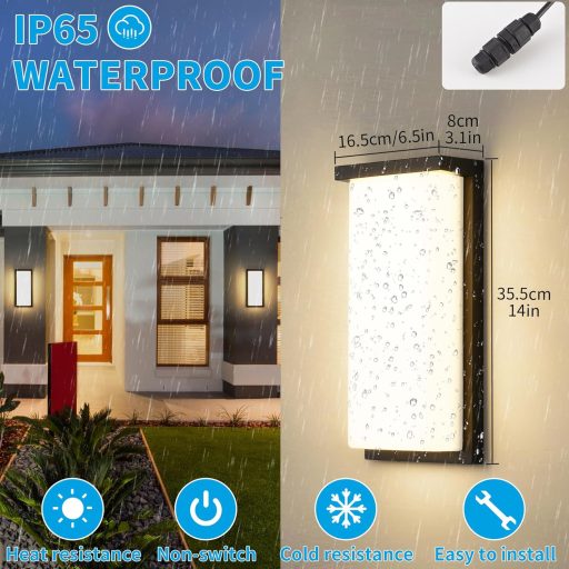 KUKAK 32W LED vonkajšie nástenné svietidlo IP65 vodotesné hliníkové 3000K teplá biela