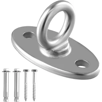   Dibotell Kuka za strop od nehrđajućeg čelika - Snažni držač za viseću stolicu, zidni nosač, set za vješanje U-tipa za joga ljuljačku, tendu