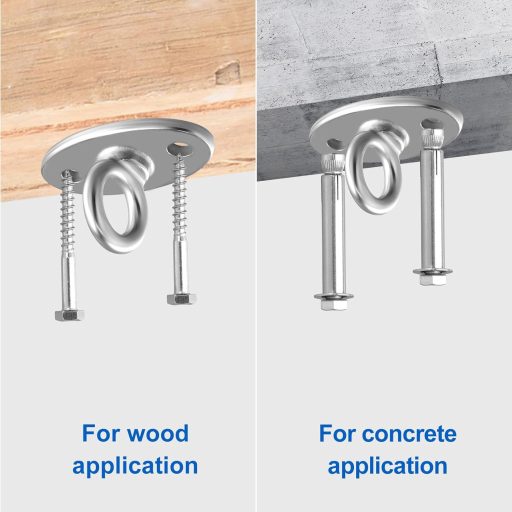 Dibotell Cârlig de Tavan din Oțel Inoxidabil - Suport Rezistent pentru Scaun Suspendat, Consolă de Montare pe Perete, Set de Suspensie Tip U pentru Leagăn de Yoga, Copertină