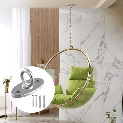 Dibotell Cârlig de Tavan din Oțel Inoxidabil - Suport Rezistent pentru Scaun Suspendat, Consolă de Montare pe Perete, Set de Suspensie Tip U pentru Leagăn de Yoga, Copertină