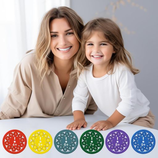 Coolden 9-dielna matematická fidget spinner sada pre deti - Vzdelávacia hračka na odbúranie stresu pre učenie sčítania a odčítania od 5 rokov.