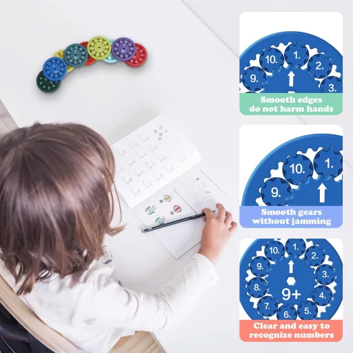 Coolden 9 Darabos Matematika Fidget Spinner Szett Gyerekeknek - Oktatási Stresszoldó Játék Összeadás Kivonás Tanuláshoz 5+ Év