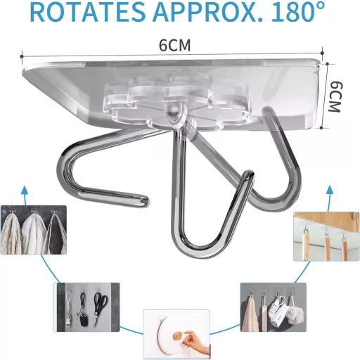 Set 25 cârlige autoadezive de perete Rhimooay, capacitate de încărcare 10 kg, set de cârlige pentru baie și bucătărie