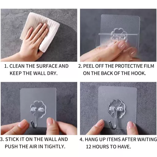 Rhimooay 25 db öntapadós fali horog, 10 kg terhelhetőség, fürdőszoba és konyha horog szett