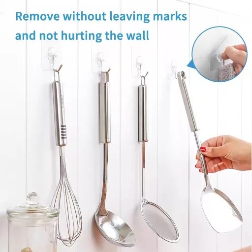 Set 25 cârlige autoadezive de perete Rhimooay, capacitate de încărcare 10 kg, set de cârlige pentru baie și bucătărie