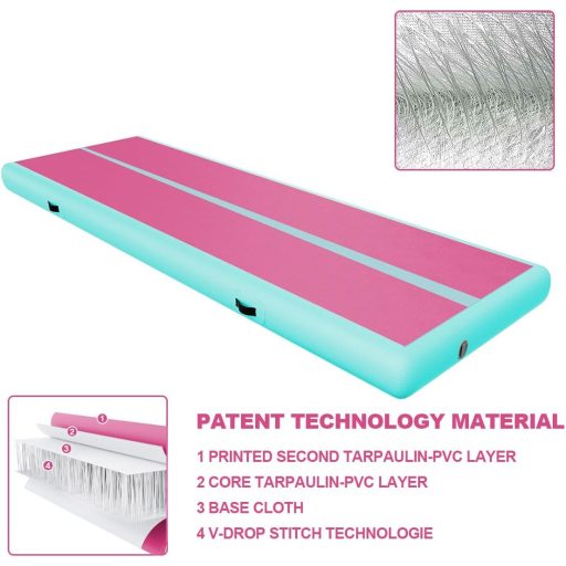 Saltea Airtrack cu Pompă Electrică 3m Gimnastică Yoga Pad Antrenament