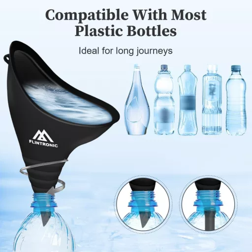 Urinal portabil pentru femei flintronic cu tub, pentru camping și călătorii