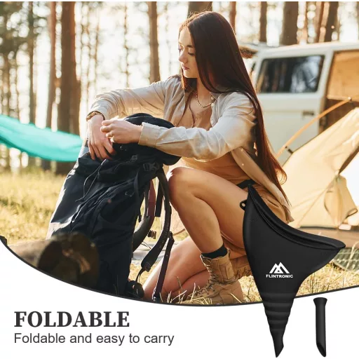 Urinal portabil pentru femei flintronic cu tub, pentru camping și călătorii