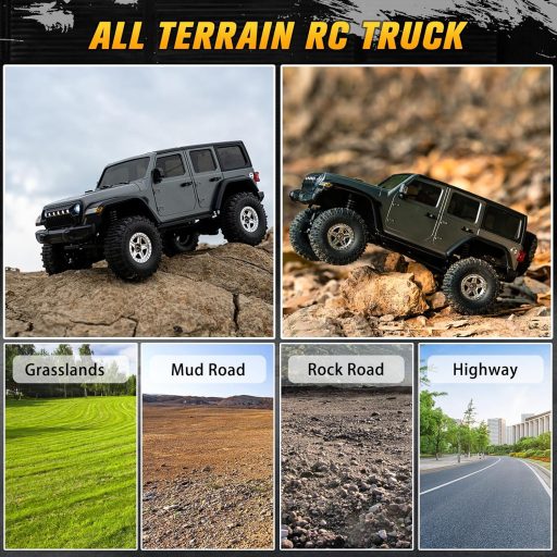 Mostop 1:18 Rock Crawler 4x4 RC autó 2 akkuval, vízálló terepjáró LED fénnyel