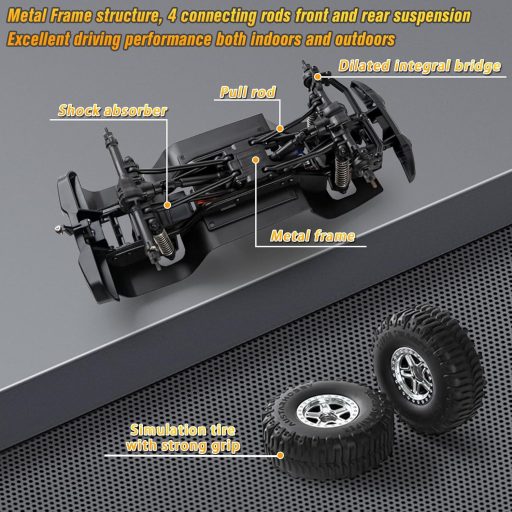 Mostop 1:18 Rock Crawler 4x4 RC autó 2 akkuval, vízálló terepjáró LED fénnyel