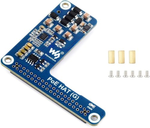 Waveshare Power Over Ethernet HAT (G) Bővítőkártya Raspberry Pi 5-höz - 802.3af/at Kompatibilis POE Adapter 5V 5A Kimenettel
