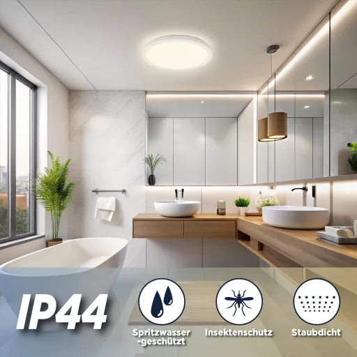 BestLuz LED stropna svjetiljka 18W 3600lm 4000K plosnata bijela kuhinja dnevni boravak