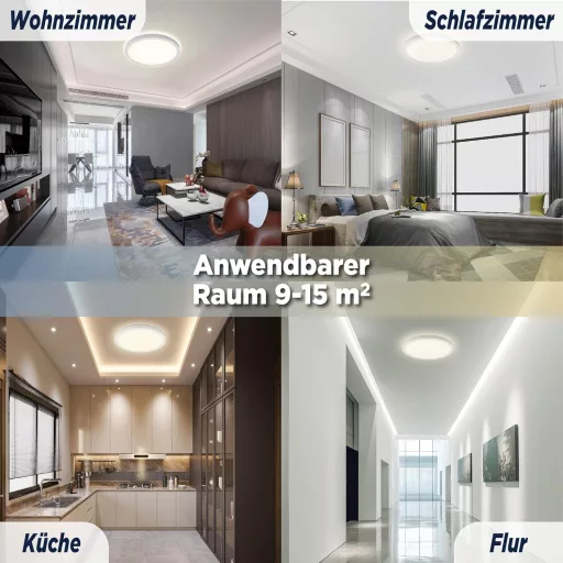 BestLuz LED stropna svjetiljka 18W 3600lm 4000K plosnata bijela kuhinja dnevni boravak